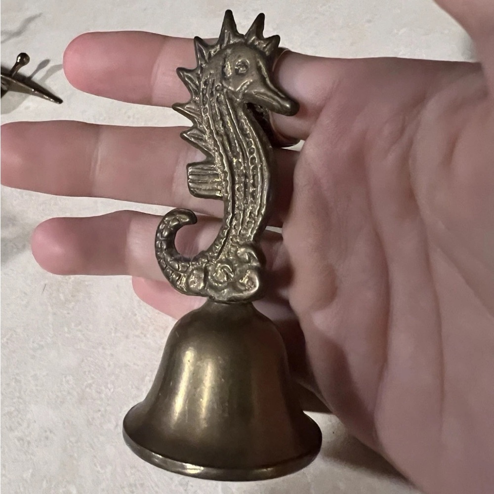 Vintage Brass Bundle: 2 Candle Snuffers, Bell, Postage Scale W/Stamp Roll Holder - Picture 3 of 14